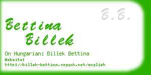 bettina billek business card